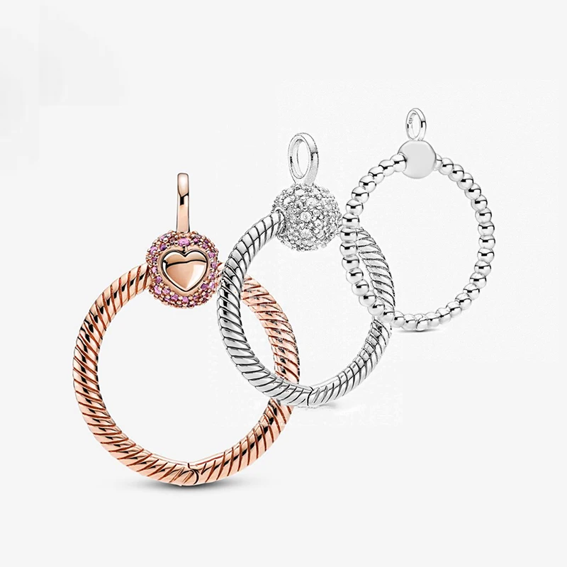 

Осень 2020 Новинка 1:1 S925 мгновенно превращается в небольшой O-образный кулон с ПАВЕ, изысканное и высококачественное ювелирное изделие для дам...