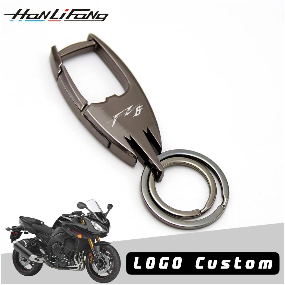 

Personalized Keychain For YAMAHA FZ1 FZ6 FZ07 Motorcycle Keyring Custom Key ring Tag KeyDecorative Hooks