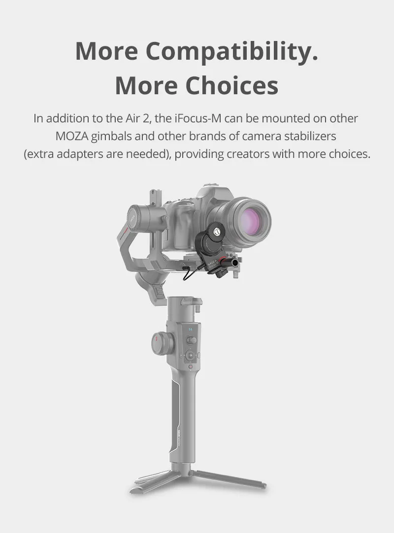 MOZA iFocus беспроводной мотор для непрерывного изменения фокусировки для Moza Air 2, Air, или AirCross DSLR Gimbal стабилизатор для непрерывного изменения фокусировки аксессуары