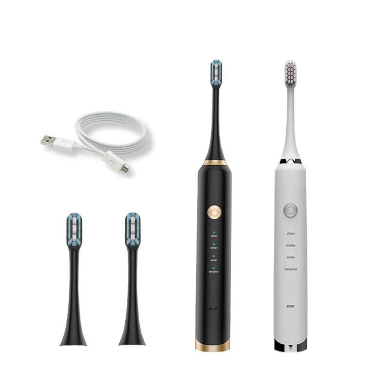 

Электрическая зубная щетка Sonic, умная электрическая зубная щетка с быстрой зарядкой по USB, перезаряжаемая зубная щетка, Сменная головка, 4 ре...