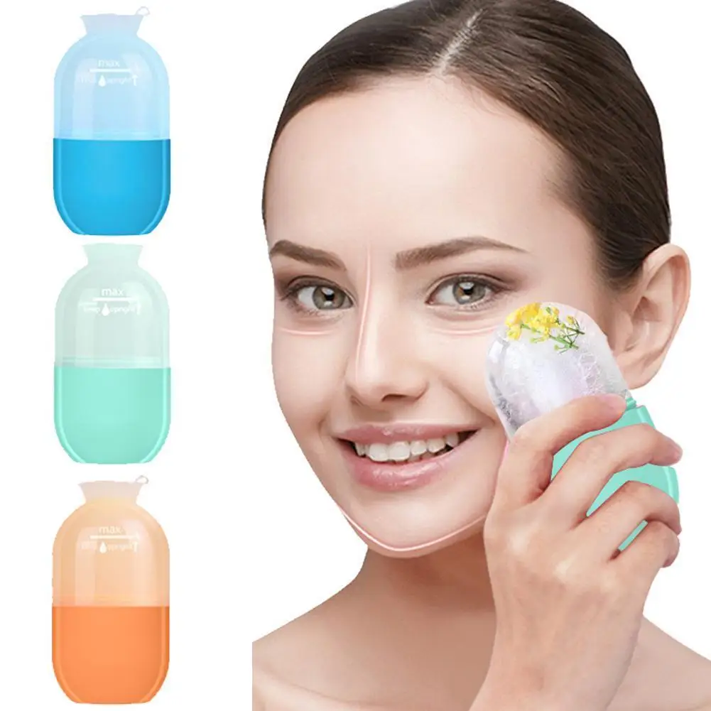 

Skin Care Beauty Lifting Contouring Tool Silicone Ice Cube Trays Ice Globe Ice Balls Face Massager Facial Roller Reduce Acne