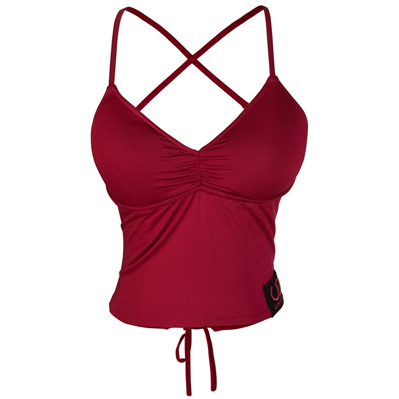 

Latin Dance Top Women Ballroom Cha Cha Tango Salsa Samba Rumba Practice Dancing Wear Slim Modern Dance Training Outfit DC2666