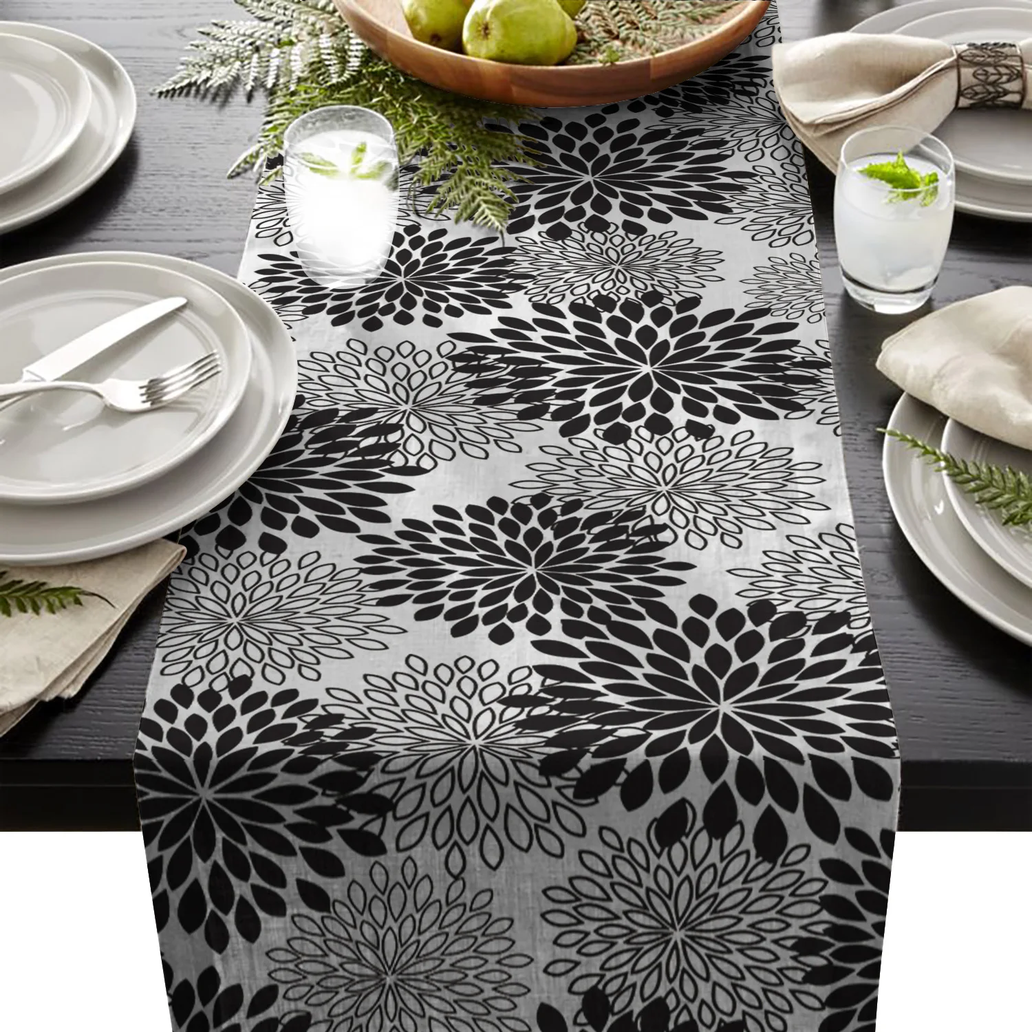 Японский абстрактный цветок свадебная настольная дорожка украшение журнального