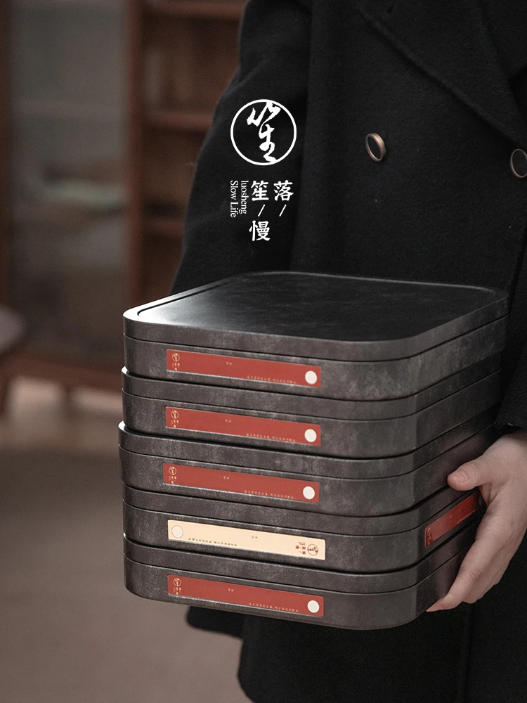 

Brick Tea Box Large Pu'er White Tea Box Packaging Empty Gift Box Storage Pry Tea Tinplate Storage Tea Set