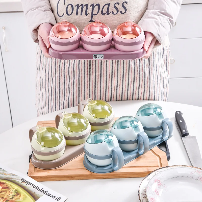 Многофункциональная кухонная стеклянная бутылка для приправ емкость соли и