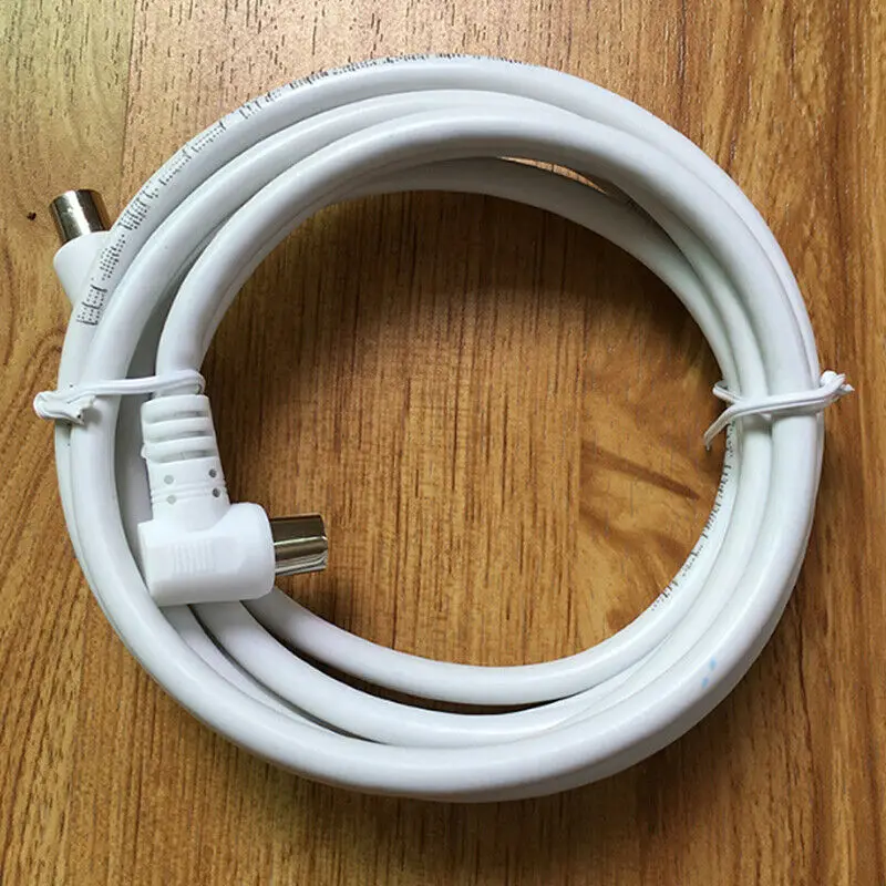 Белый РЧ один коаксиальный кабель ТВ 1 м 5 2 RCA шт. АНТЕННА антенный свинцовый