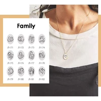 family series jewelry stainless steel necklaces for women clavicle chain simple oval pendant necklace female anniversary gifts