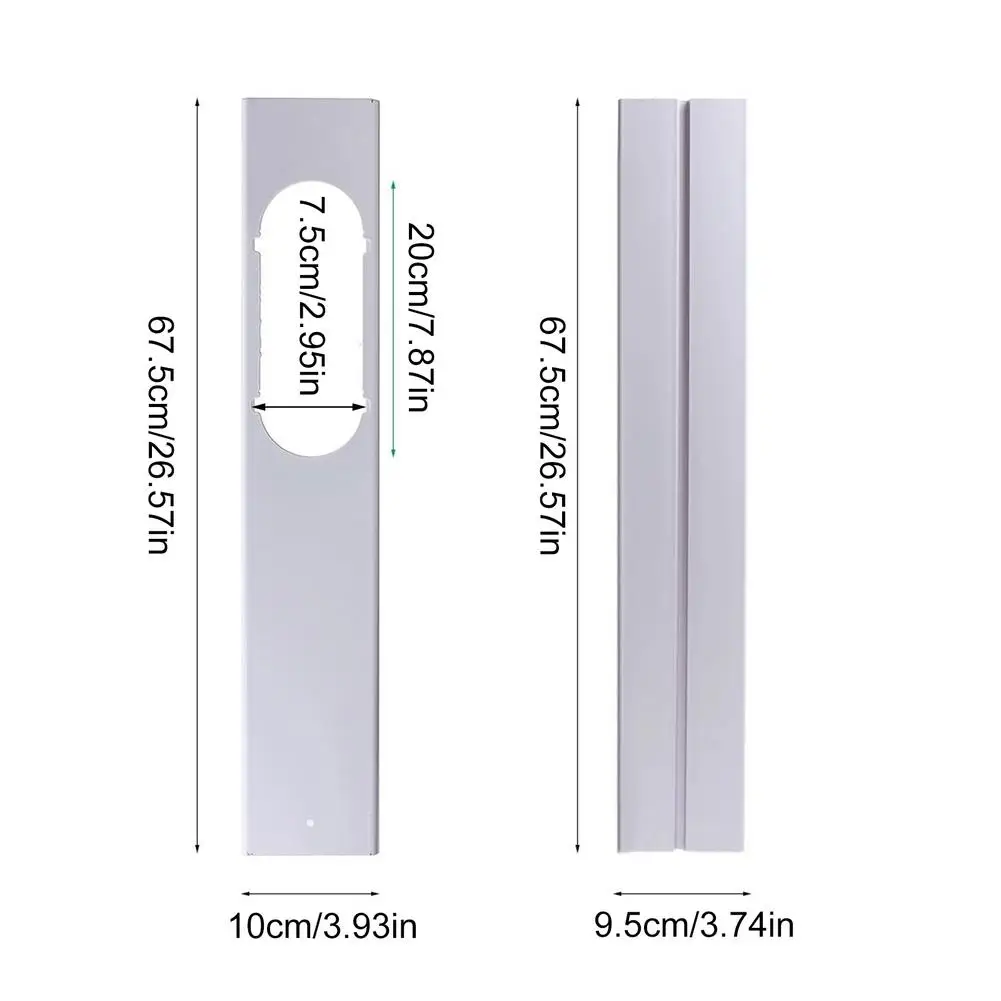 

1 Set Air Conditioner Window Vent Kit Movable Portable Air Conditioner Baffle Coupler Household Adjustable Window Seals Kit