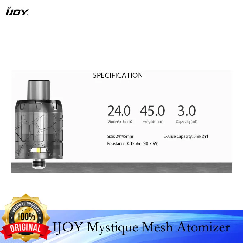 3 шт./лот оригинальный сетчатый атомайзер IJOY mysti одноразовый резервуар мл емкость