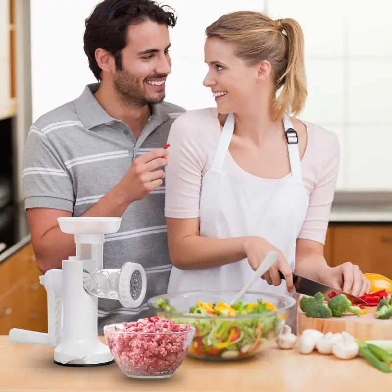 lhs new model manual meat grinder beef sausages maker hand operated food processors noodles grinder kitchen accessories gadgets free global shipping