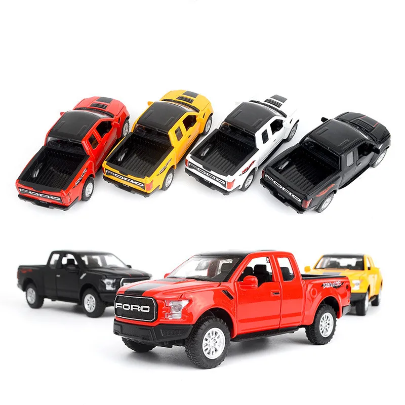 Высокое качество 1:32 Raptor F150 звукосниматель сплава модель имитация металла звук и