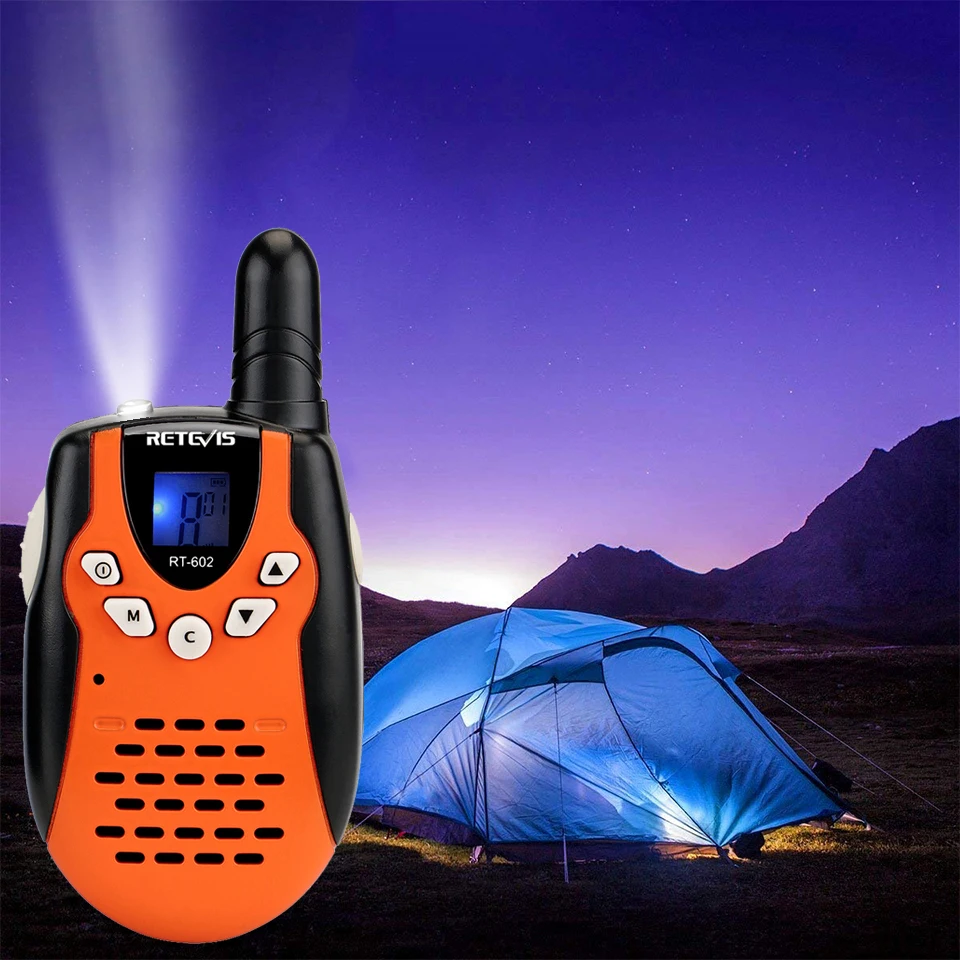2 шт перезаряжаемая рация для детей Retevis RT602 Walky Talky для детей 0,5 Вт PMR Talkie-рация с батареей Рождественский подарок