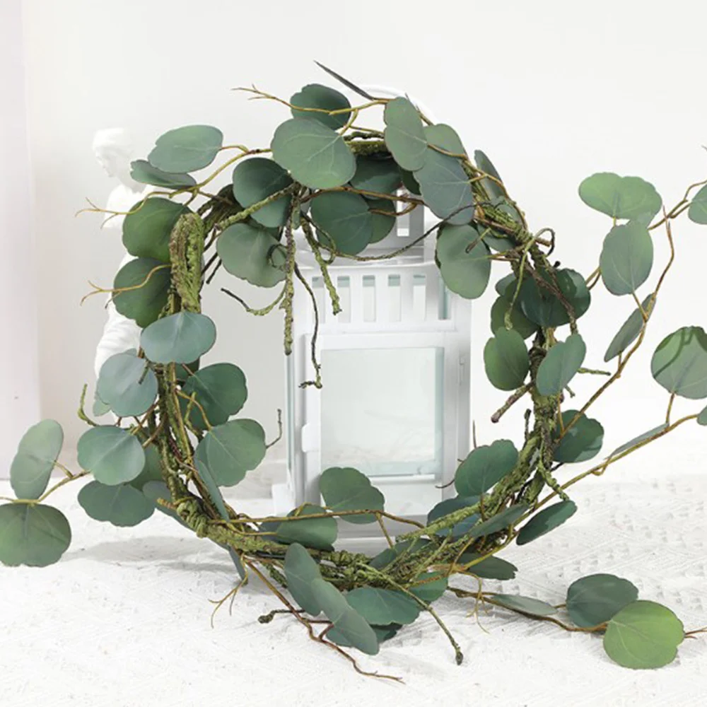 Домашние искусственные листья эвкалипта венки зеленые украшения вечерние для