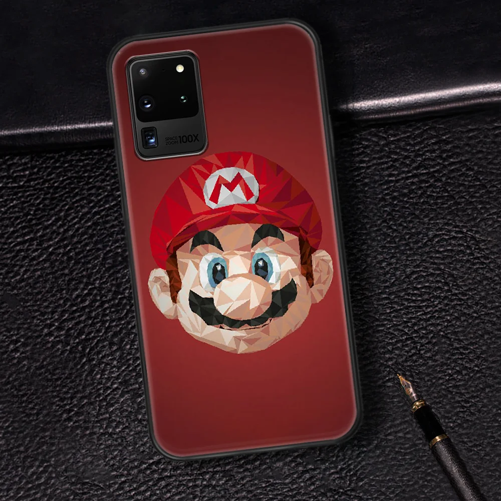 

Super Marios Cartoon Phone Case Cover Hull For Samsung Galaxy S 6 7 8 9 10 e 20 Edge Note 8 9 10 Plus black Bumper Pretty Funda