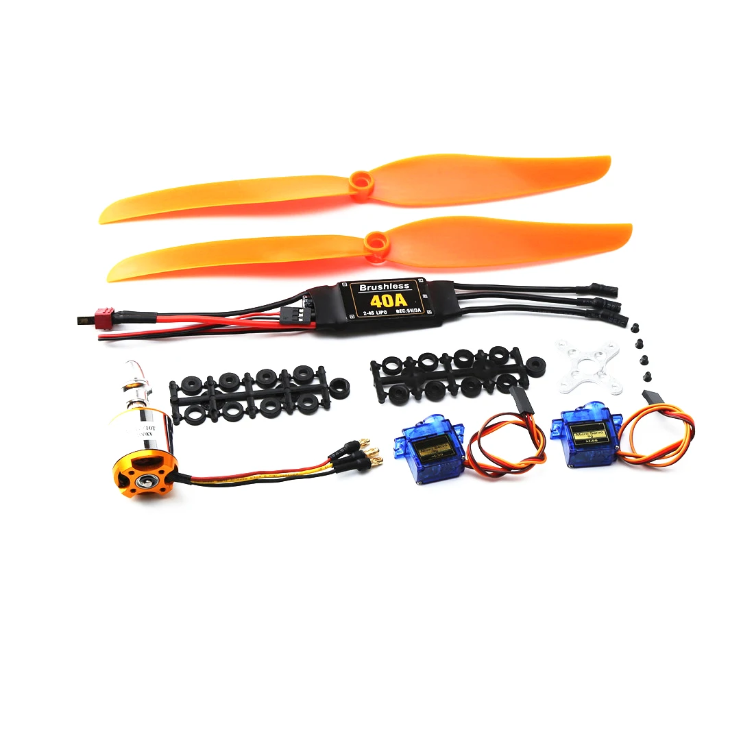 2217 KV1100 мотор 40A ESC Бесщеточный комплект с 1060 пропеллером 9g сервопривод для XXD RC самолет гоночный Дрон