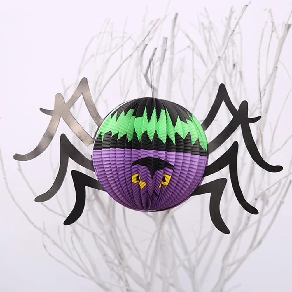 

3 шт./набор, бумажные фонари с веревками, украшения для Хэллоуина, товары для домашнего декора, подходят для детского сада, торгового центра В...