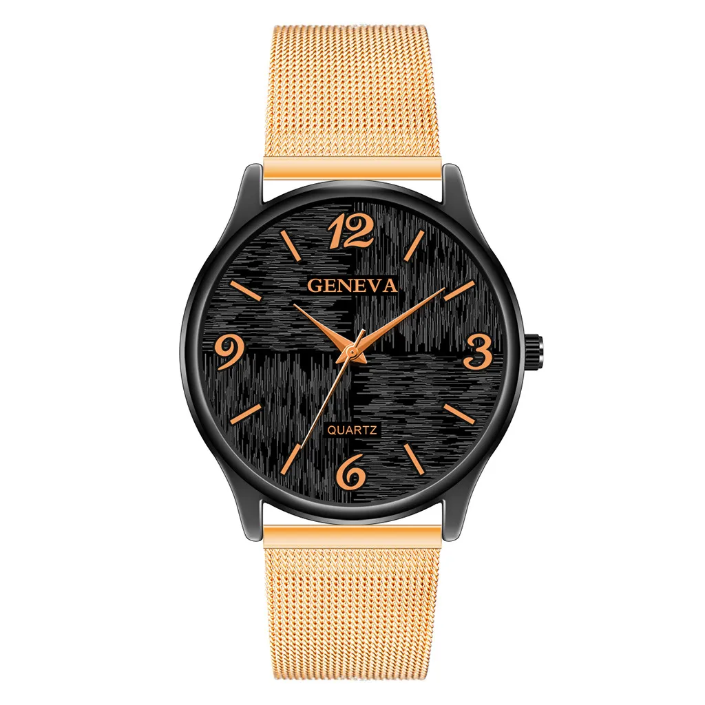 Мужские часы Geneva модные стильные уникальные цифровые многослойные с циферблатом