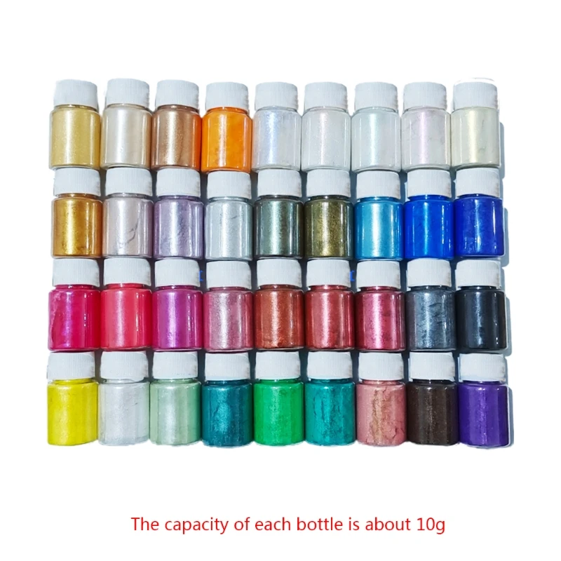 

36 Colors Cosmetic Grade Pearlescent Natural Mica Mineral Powder Epoxy Resin Dye