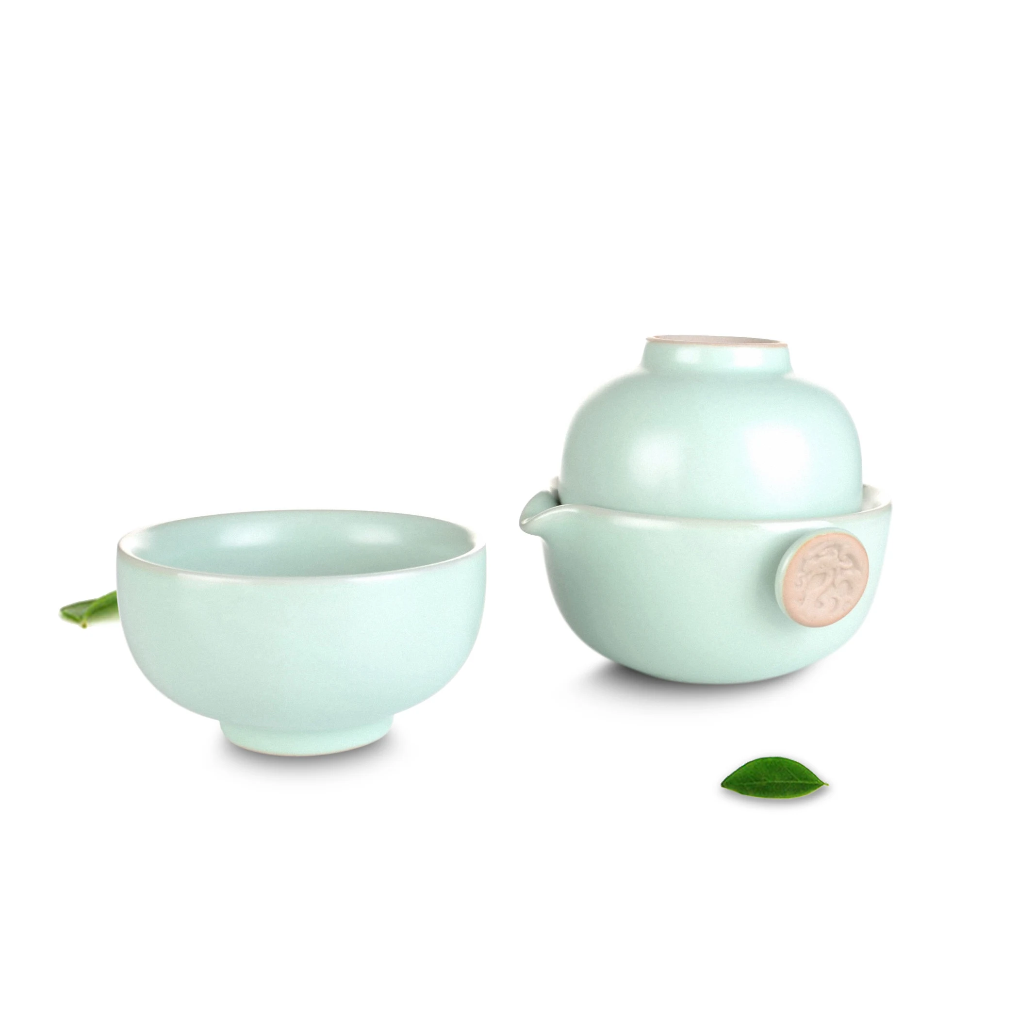 

3in1 Tea Set - 150ml Porcelain Portable Kungfu Teapot & 2x 100ml Tea Cup