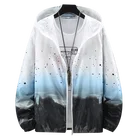 Куртка Женская Базовая, ветровка, Модная тонкая легкая с капюшоном и принтом, на молнии, лето 2021