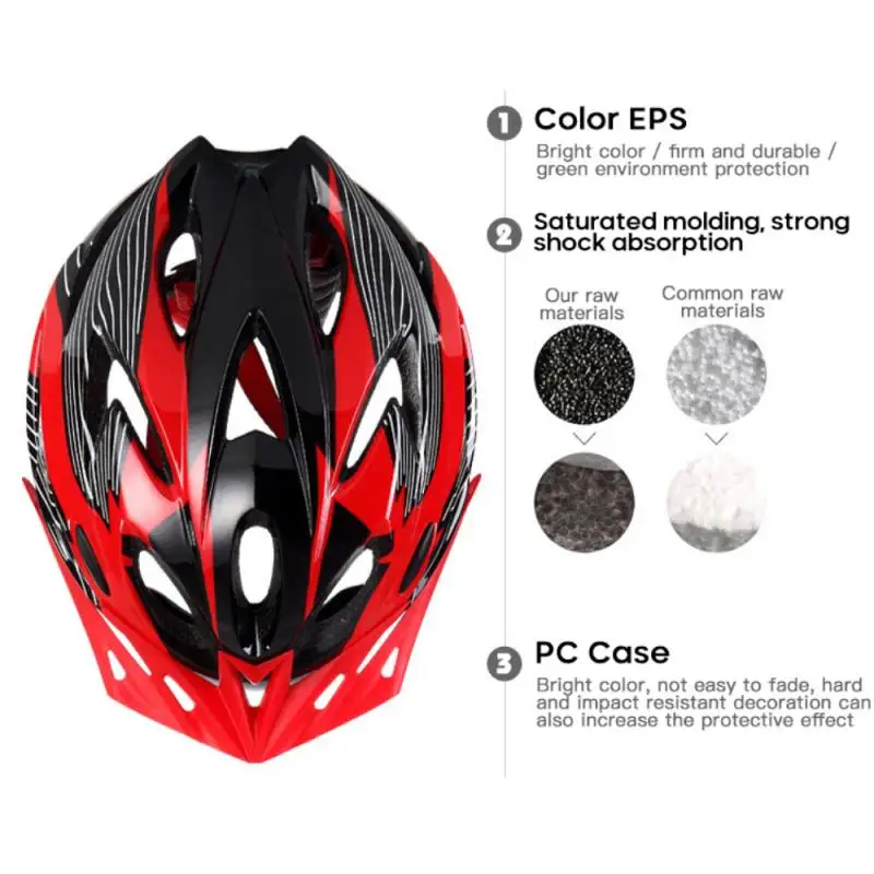 

2021 New Bicycle Helmet Black Men Women Bike Helmet Mountain Road Bike Integrally Molded Cycling Helmet With Brim