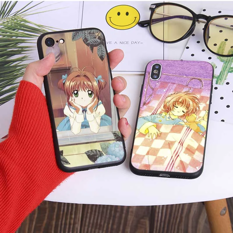 Для iPhone 11 11pro pro max 7 XR X 6S 8 XS MAX 6 plus SE 5s Мягкий силиконовый чехол для телефона cardcaptor
