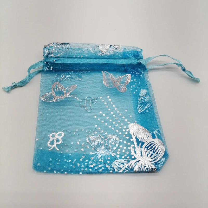 

Подарочные пакеты organza с бабочками 100 шт. 10 цветов