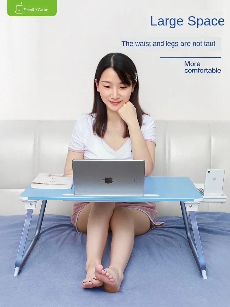 

Multifunctional Computer Desk Foldable Writing Desk Telescopic Drawer Ergonomic Design Aluminum Alloy Table Legs With Handle