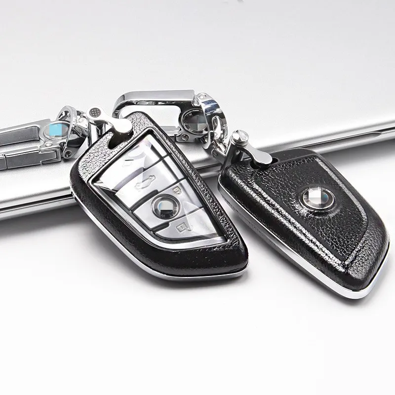 

Защитный чехол для автомобильного ключа-брелока для BMW X1 X2 X3 X4 X5 X6 Primium, кожаный, розовый, красный, черный, белый, коричневый Чехол для автомоби...