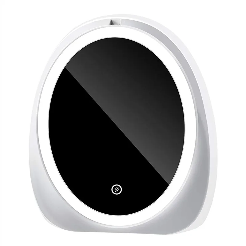 

Large Cosmetic Organizer, Makeup Organizer Display Box with Drawers N Adjustable LED Light Rotating Mirror for Bathroom, Dresser