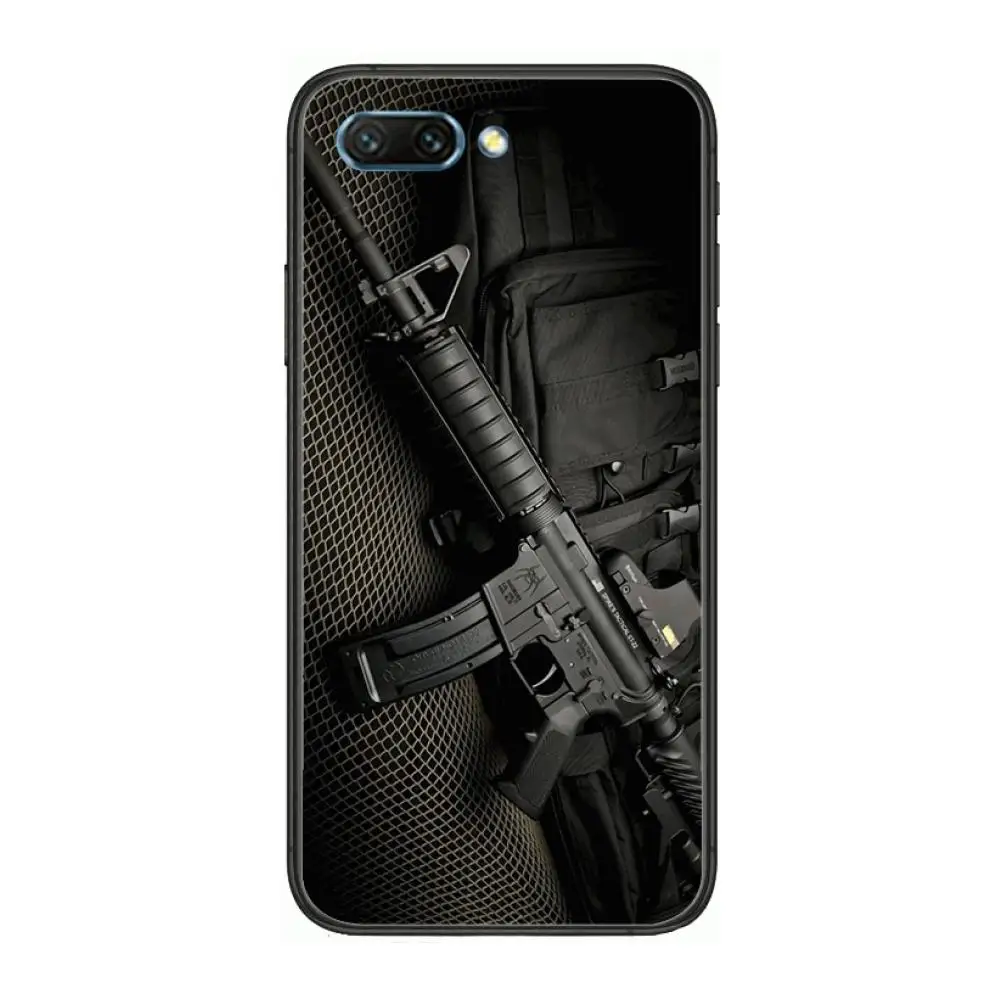 

Luxury sniper rifle rifle bullet clear Phone Case For Huawei Honor 10 9 8 7 N Pro Lite A C RU Black Etui Coque Hoesjes comic f