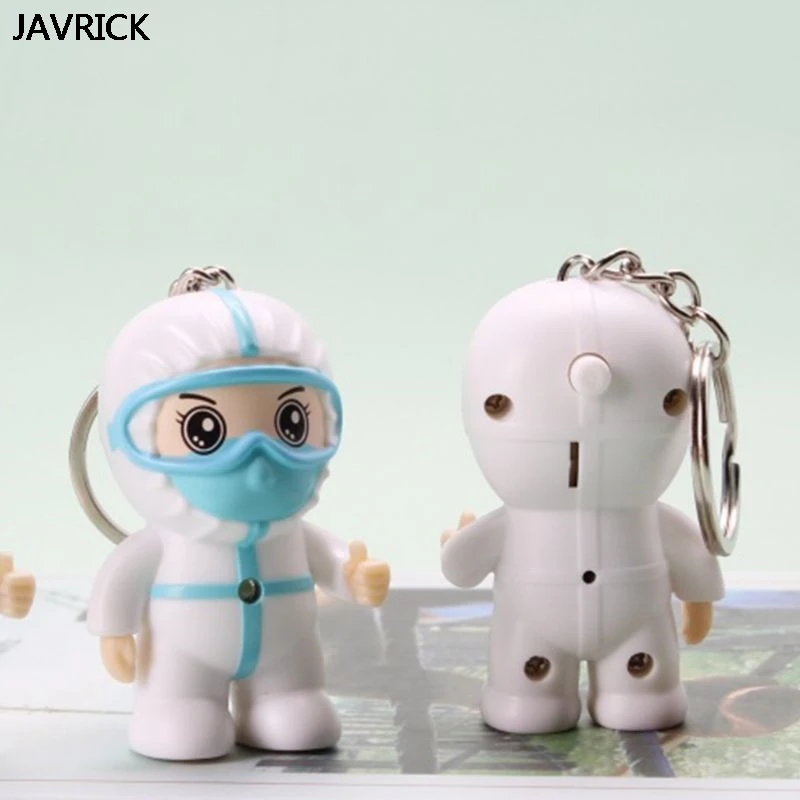 Сувенир белый брелок для медсестры с мультяшным рисунком подвеска крючком I Love U