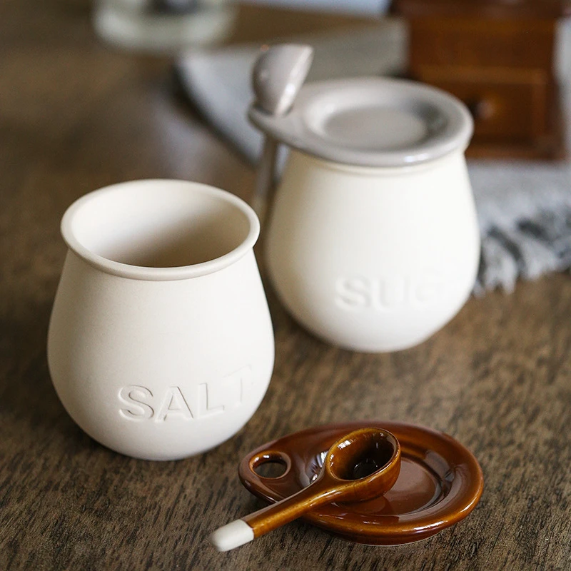 Японские керамические банки для хранения с крышкой в стиле ретро декоративная