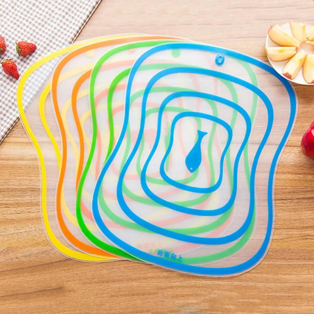 

4 Pcs Kitchen Plastic Cutting Board Non-slip Frosted Kitchen Cutting Board Vegetable Meat Tools Kitchen Chopping Board