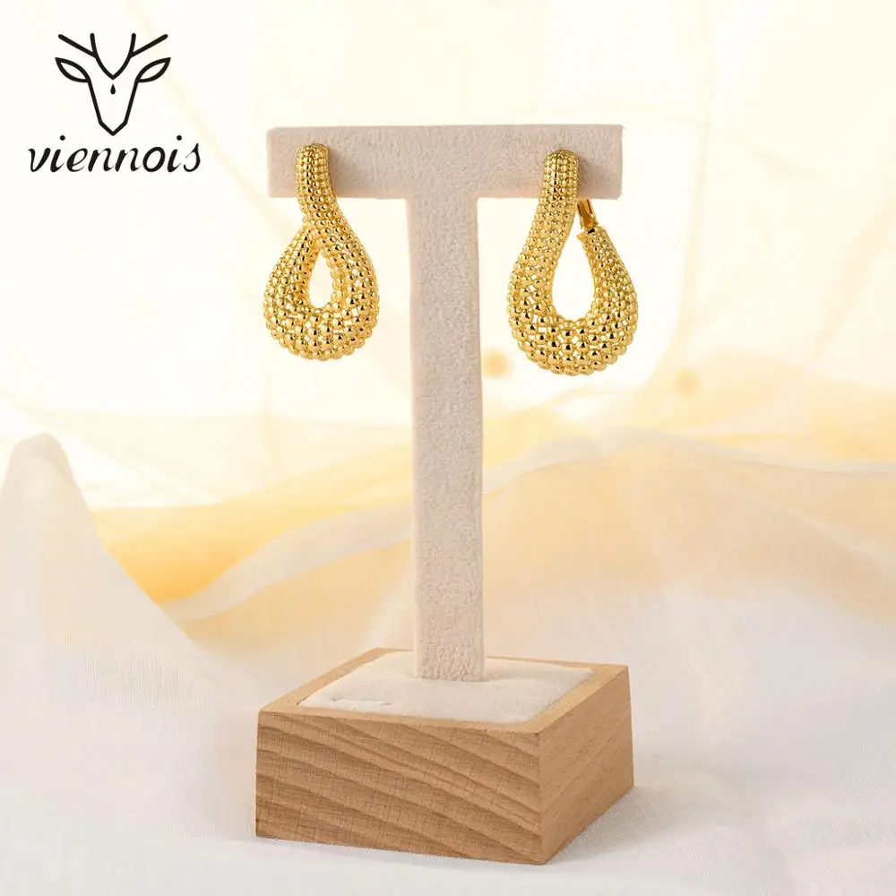 

Viennois Duabi Jewelry Geometric Hollow Out Stud Earrings Gold Color Stud Earings Indian Jewelry African Jewelry