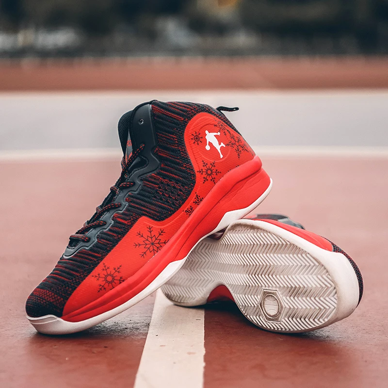 Баскетбольные кроссовки для мальчиков jordan высокие сетчатые дышащие детские