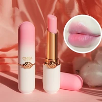 temperature change color lipstick pink lip balm deep moisture nourishing light waterproof non stick cup lip makeup