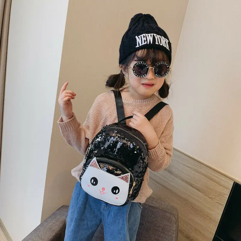 Милые наклейки на ногти рюкзак с блестками для маленьких девочек и мальчиков