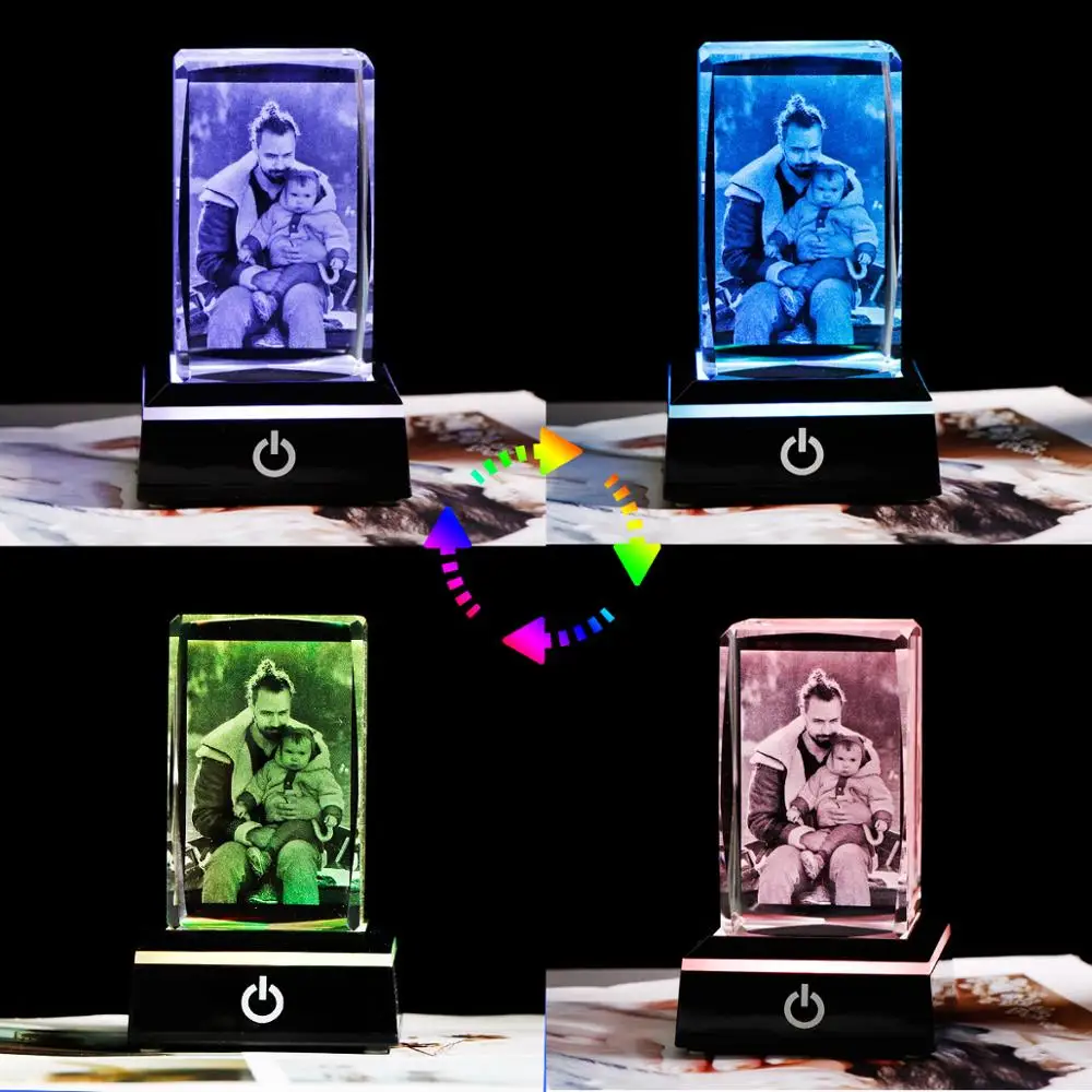 

LED Lamp Creative Night Lights Stand Novelty Illusion Night Lamp for Photo Frame Coloful Changeable Light LED Base