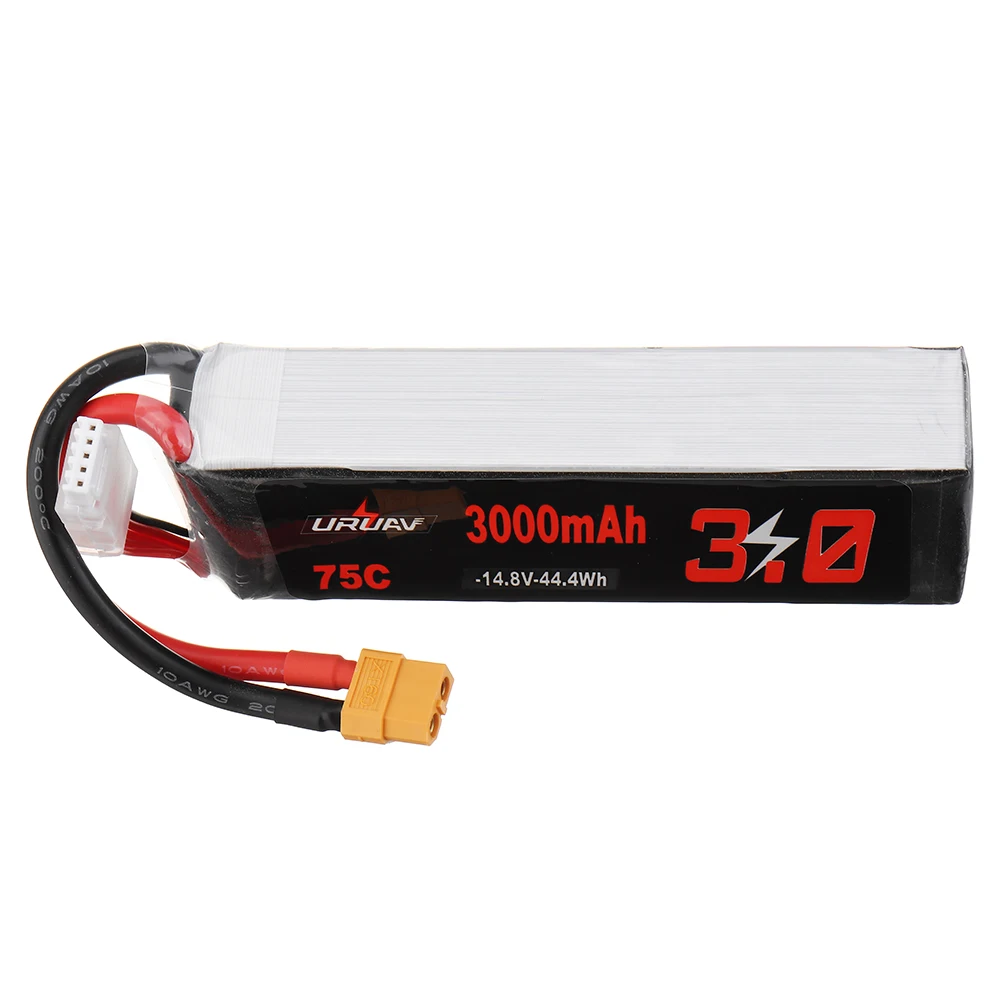 Высокое качество URUAV 14,8 V 3000mAh 75C 4S Lipo батарея XT60 Разъем для RC гоночного дрона квадрокоптера запасные части Аксессуары
