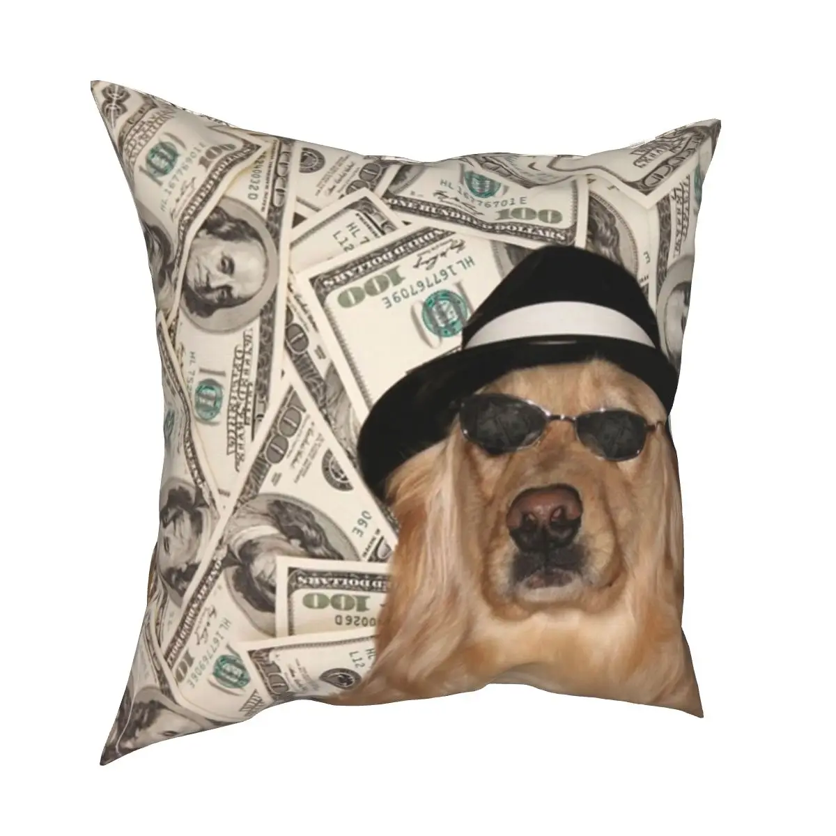Наволочка для подушки с изображением богатой собаки 40 х40 см | Дом и сад