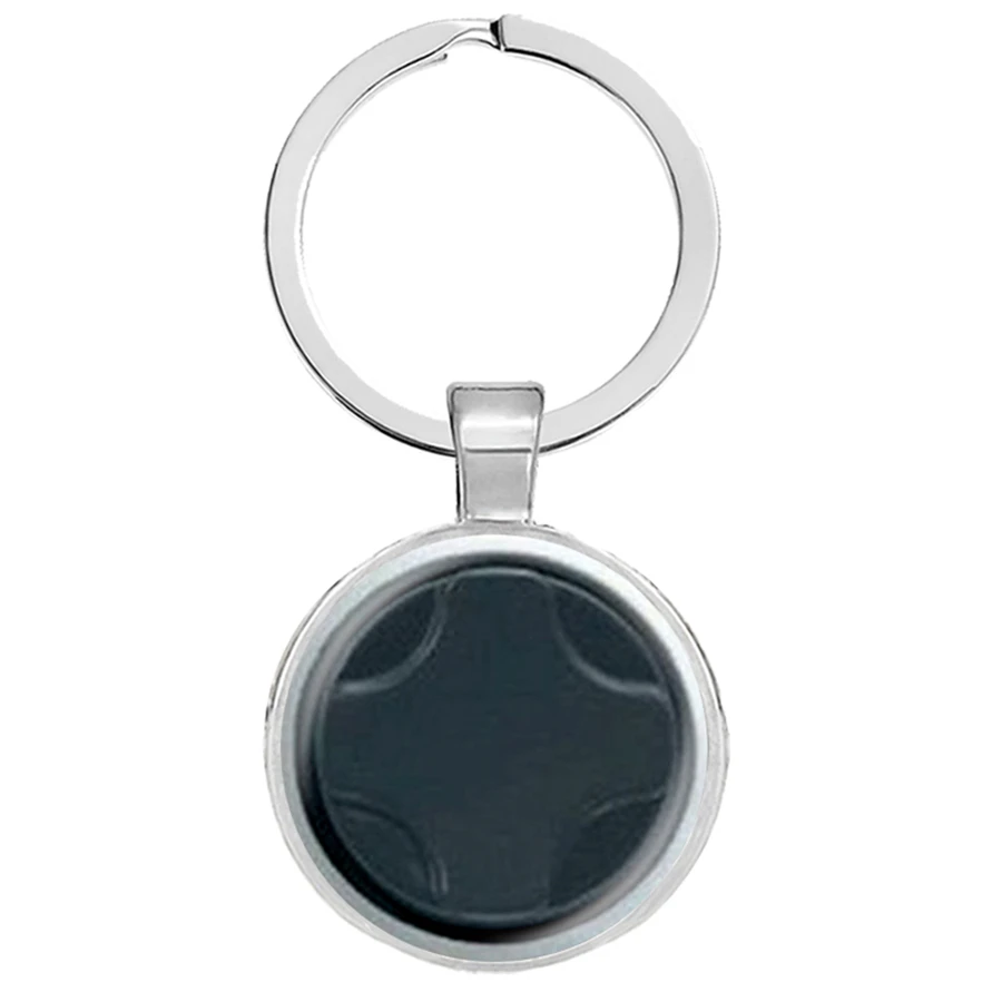 Креативный игровой контроллер с узором брелок ручной работы круглый стеклянный