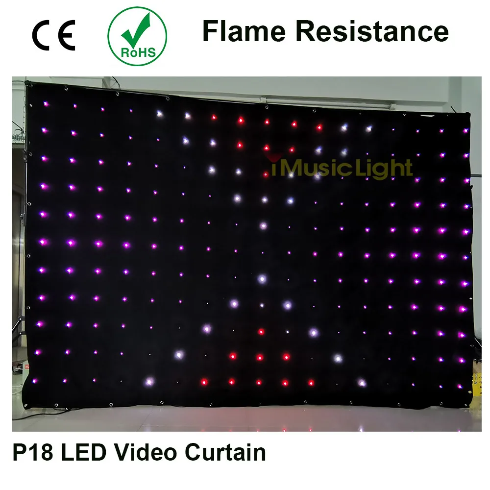 80 анимированных узоров СВЕТОДИОДНЫЙ занавес P18 2 м x 3 м 187 шт. светодиодный s DMX512 для мобильного DJ группа ночной клуб сценический фон