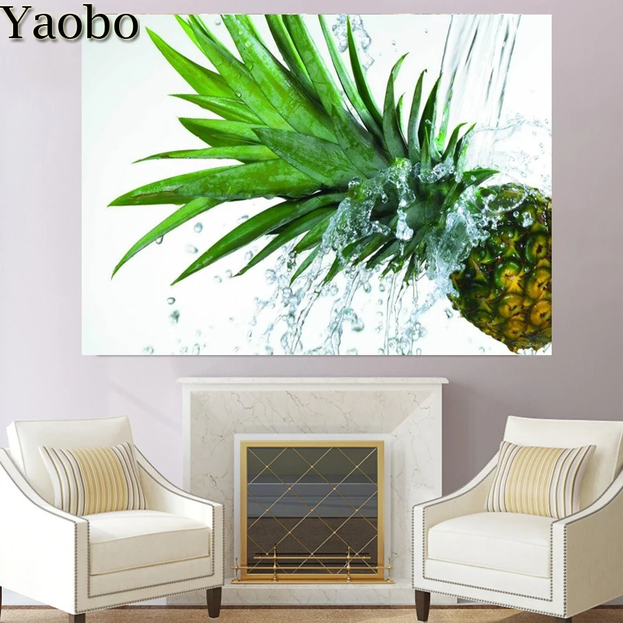 Скандинавский стиль алмазная живопись ананас 3d картины стразы полный квадрат diy