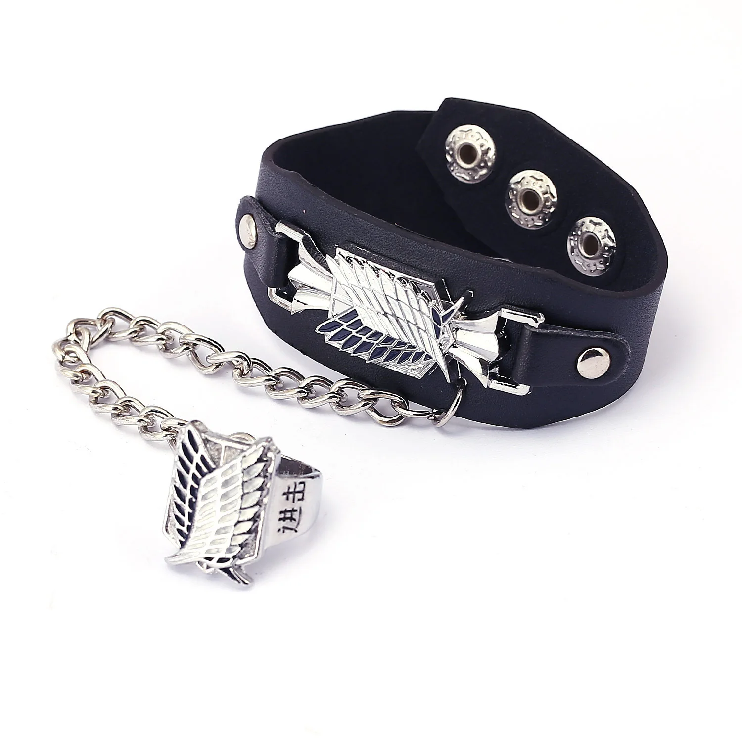 Лидер продаж браслет и кольцо из кожи с изображением гигантской сборной