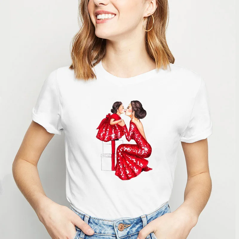 Коллекция 2019 года одежда для семьи футболка мальчиков и девочек с принтом