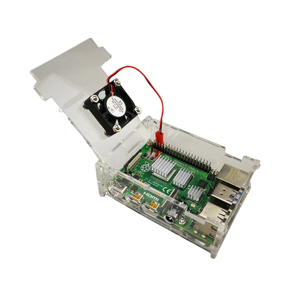 Raspberry Pi 4 чехол корпус с охлаждающим вентилятором Защитная крышка для Модель B