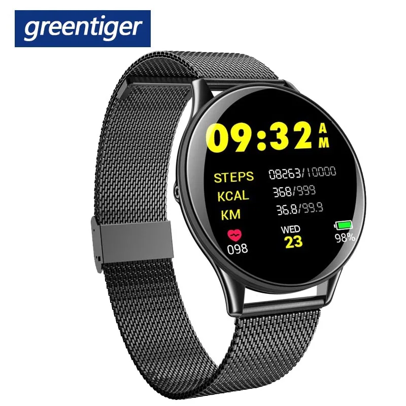 Смарт-часы Greentiger SN58 с Bluetooth, пульсометр, кровяное давление, водонепроницаемые смарт-часы, фитнес-трекер для телефона на базе Android IOS