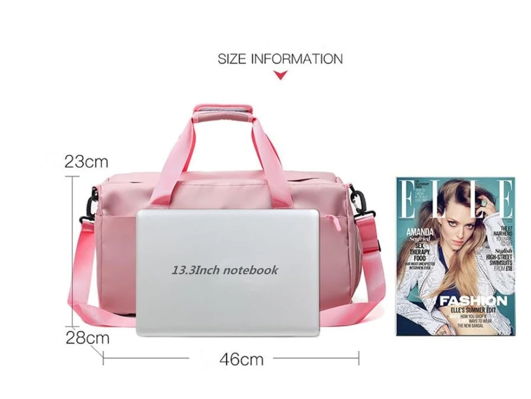 Новинка 2014 сумка для фитнеса дорожная женщин большая вместимость ручная багажа