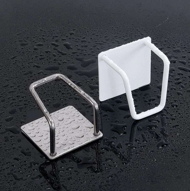 

Stainless Steel Punch-Free Dishwashing Brush Hook Soap Sponge Brush Holder Cutting Board Kitchen Hook Bathroom Hook